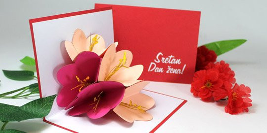 Pop-up čestitka – 3D efekt