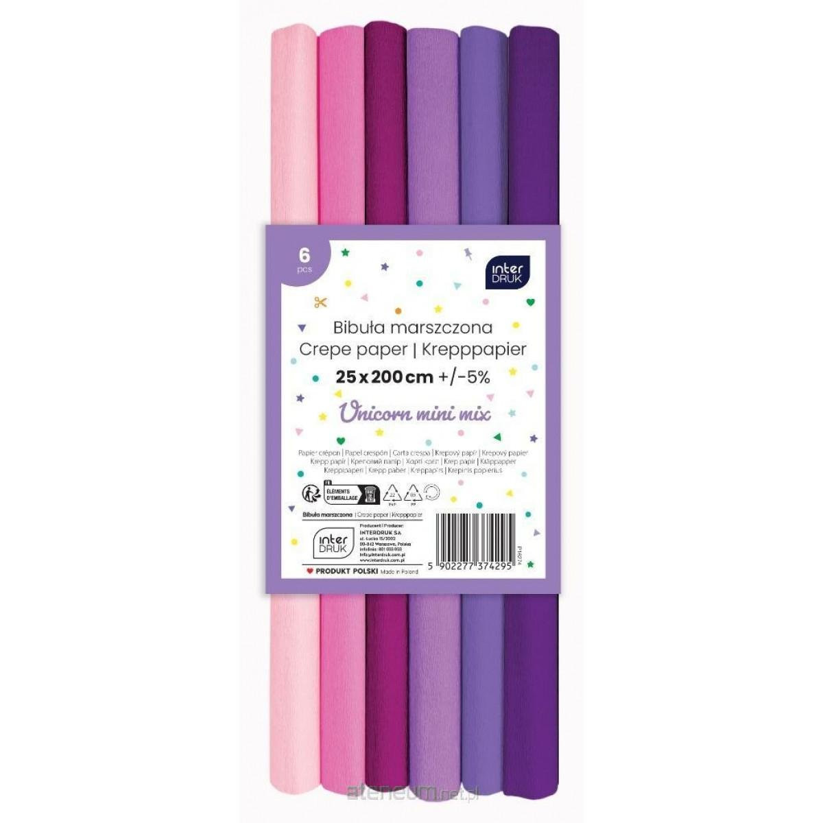 Set krep papira UNICORN MIX 200x25cm