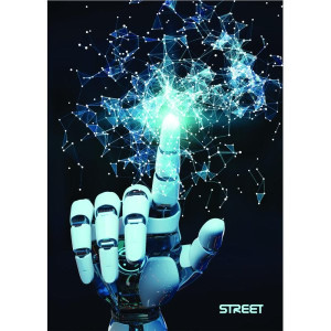 Sveska na linije sa marginom A4, AI, 54 lista