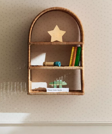 DEČJA OVALNA POLICA OD RATANA