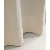 BELA LANENA DRAPERIJA SA ZATAMLJENOM BLACKOUT POSTAVOM