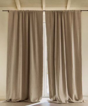 SVETLO BEŽ LANENA DRAPERIJA SA BLACKOUT ZATAMNJENJEM