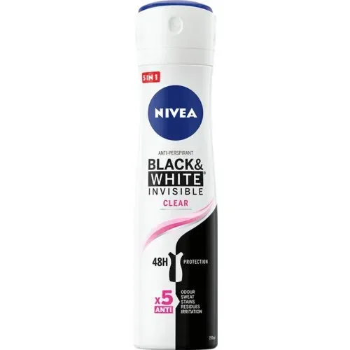 NIVEA Black & White INVISIBLE clear - antiperspirant dezodorans u spreju