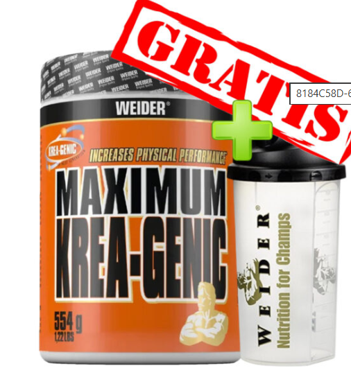 Krea-Genic Maximum 554g/70serv + gratis ŠEJKER – Weider
