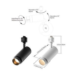 mirrea 5-Color Zoomable H-Type White Track Lighting Heads