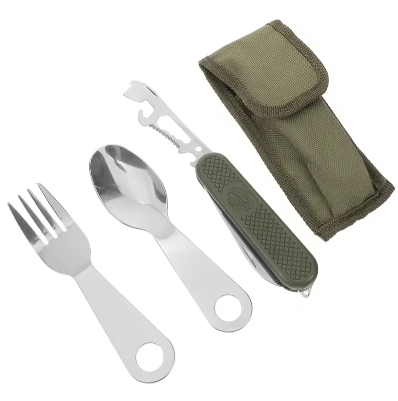 Premium pribor za jelo za kampovanje – 4 u 1