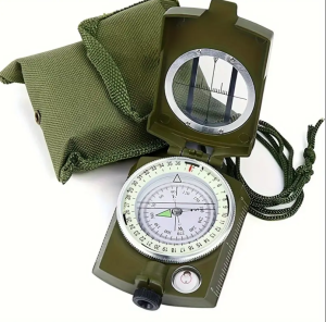 Vojni optički kompas torbicom – zeleni