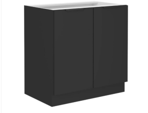 Siena 80d 2f bb kuhinjski element 2 vrata 80x52x82 cm crni