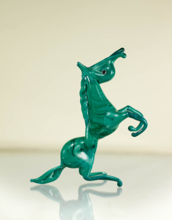 Figurica Konj tirkiznozelena pastel