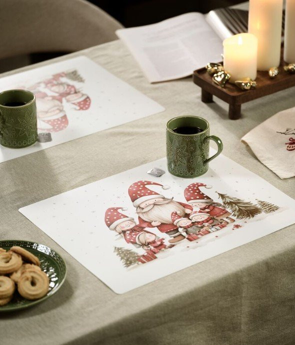 Stoni podmetač STAUROLIT 33x42 bela/crvena