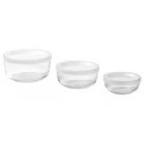 Posuda za hranu s poklopcem, 3 kom