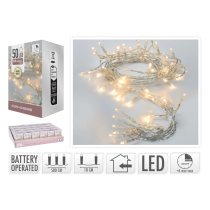 Lampice 50 led/5m transparent/warm white