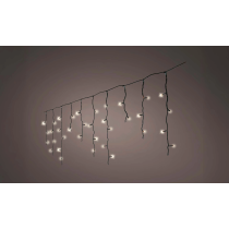 Lampice compact icicle 256led black/warm white 375x60cm