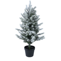Novogodišnja jelka mini - nasnežena u saksiji -90 cm