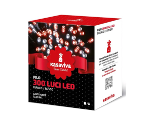 Lampice bianco/roso 3.5m 300led green/white-red