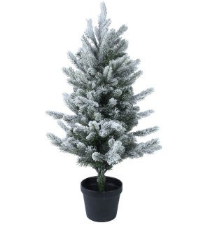 Novogodišnja jelka mini - nasnežena u saksiji -90 cm