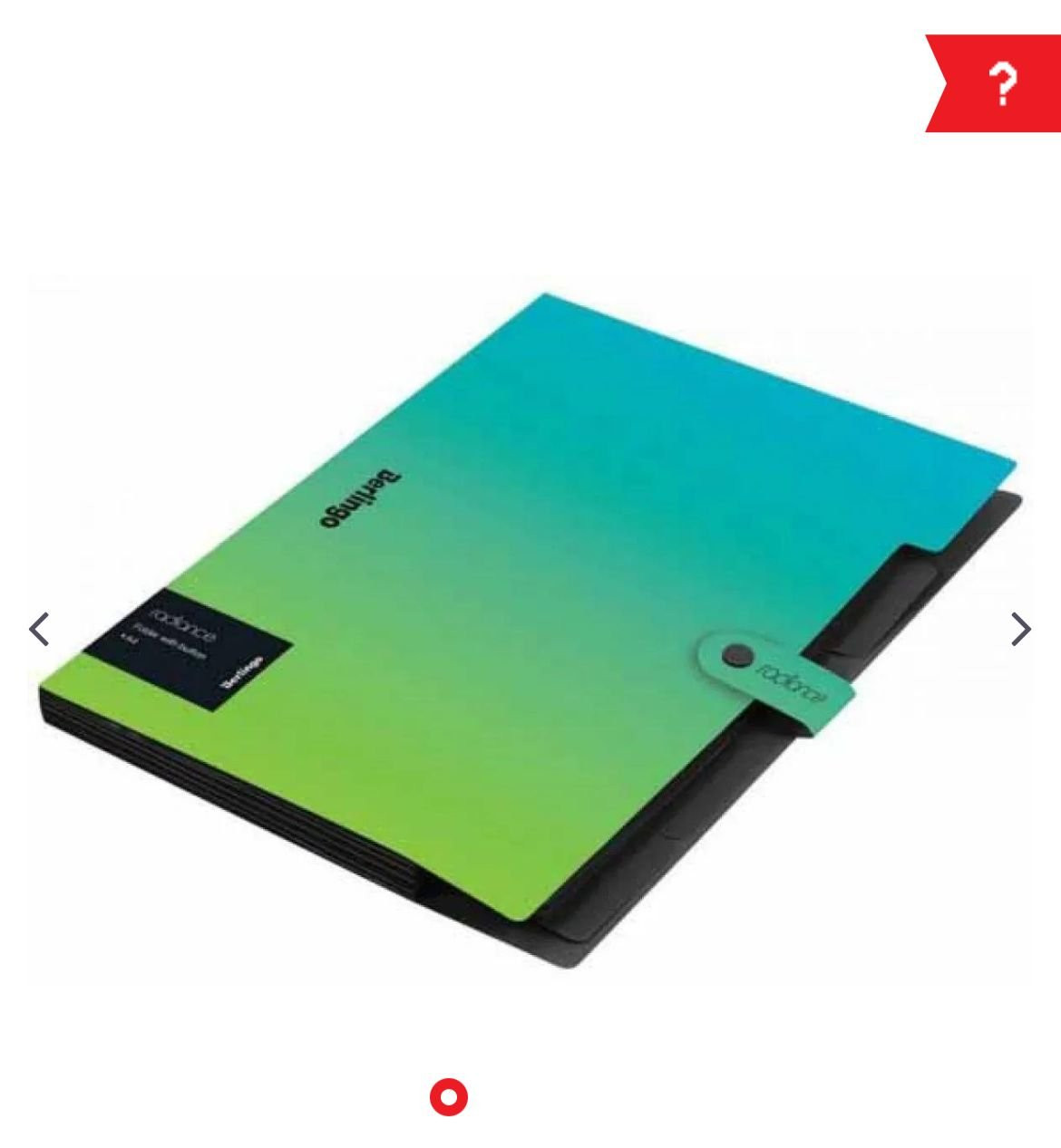 Fascikla BERLINGO RADIANCE sa 5 pregrada i kopčom plavo/zelena