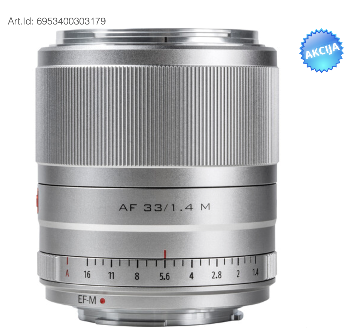 Viltrox AF 33mm f/1.4 M za Canon EF-M  Viltrox