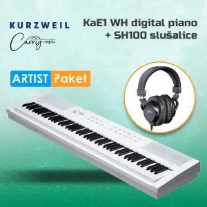 Artist paket: Kurzweil KaE1 WH digital piano + slušalice crne
