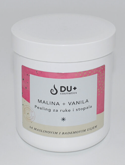 Peeling (piling) za ruke i stopala Malina + Vanila