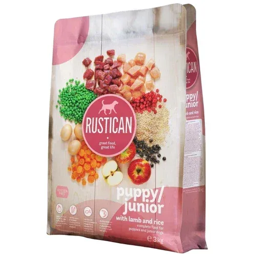 RUSTICAN PUPPY/JUNIOR s jagnjetinom i pirinčem, bez glutena