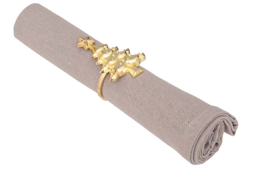 Prsten za salvete set 2/1 bor zlatni