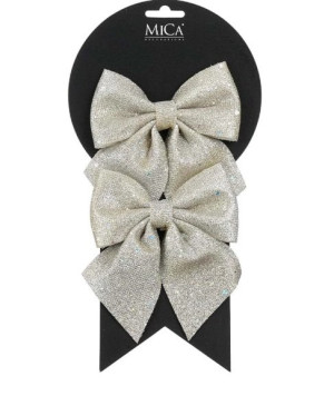 Dekorativna mašna set 2/1 champagne 12x13 cm