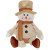 Dekoracija snowman 35cm gold