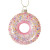 Stakleni ukras donut 8cmx8,6cm rose