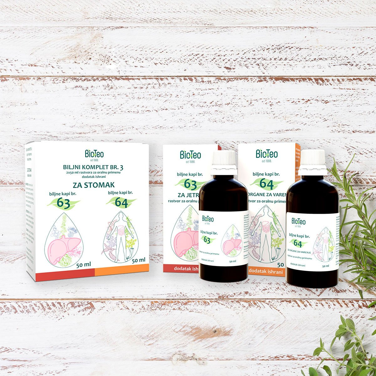 Biljni komplet br. 3 za stomak – 2x50ml