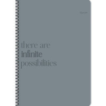 Sveska na kvadratiće A6 sa spiralom INFINITY 120 listova, tvrd povez