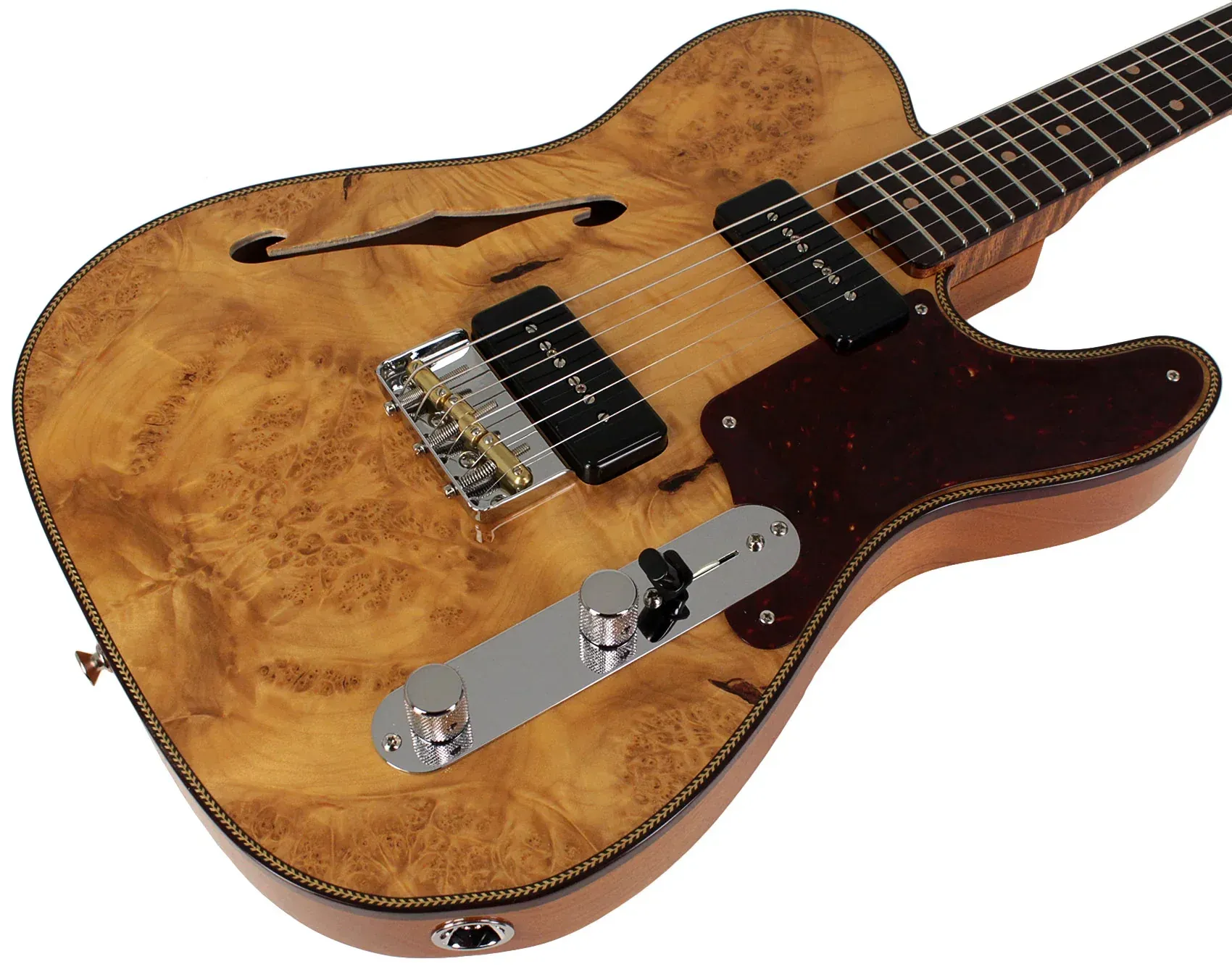 Fender Artisan Dual P90 Maple Burl Telecaster NOS