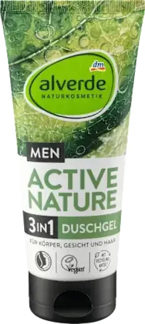  Alverde ACTIVE NATURE 3IN1 gel za tuširanje
