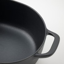 Pekač s poklopcem, emajlirano liveno gvožđe matirano/crna, 5 l