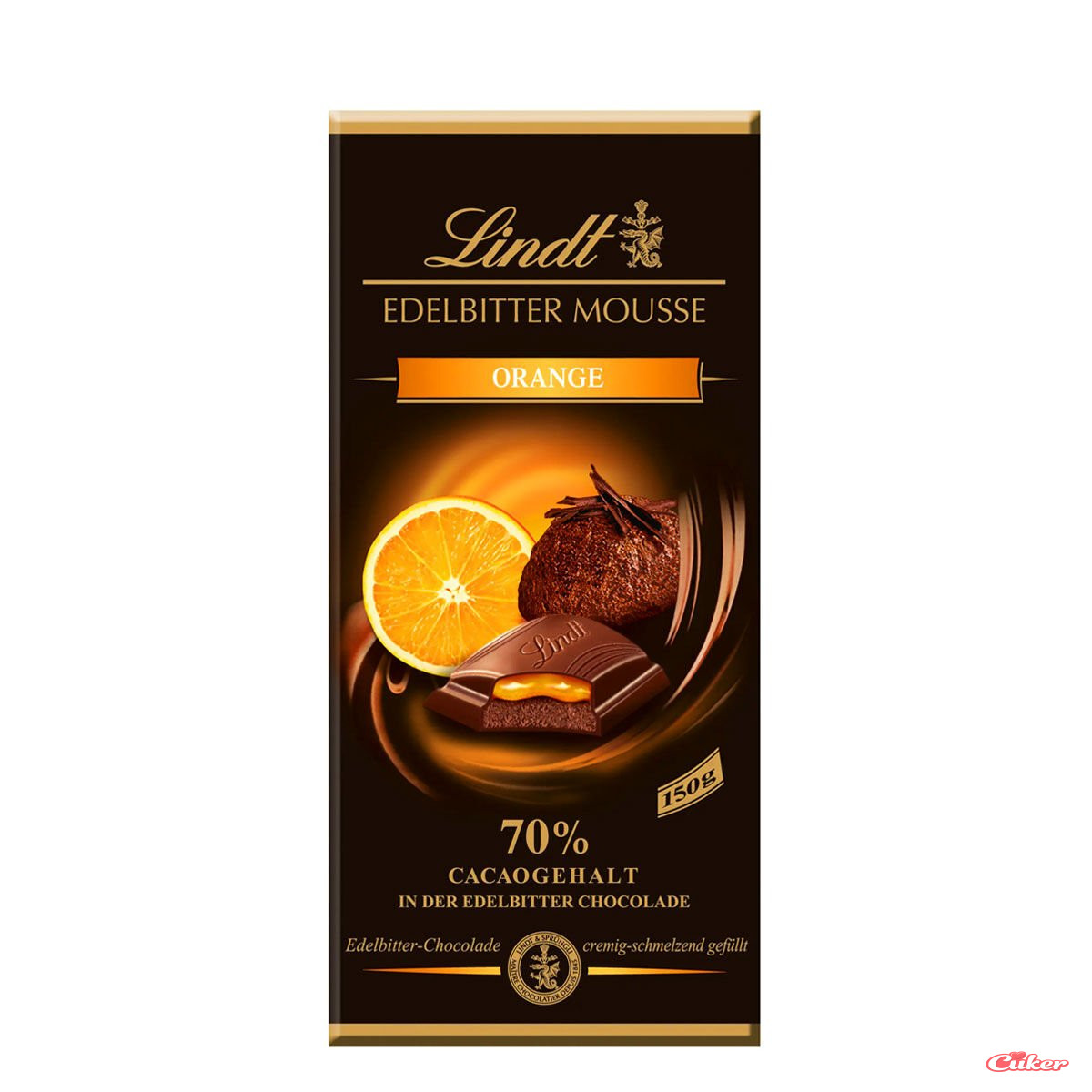 Lindt Creation crna čokolada sa punjenjem narandže 150g