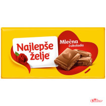 Najlepše želje – mlečna čokolada 100 g