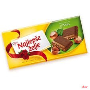 Najlepše želje – čokolada sa lešnikom 100 g