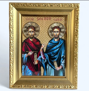 SLAVSKA IKONA SVETI VRAČI 41 X 33