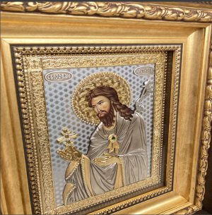 LUKSUZNA METALNA IKONA SVETI JOVAN