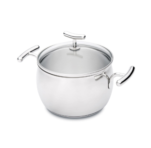 Silampos Duboka šerpa Yumi Glass 7.1l fi 24cm sa stakl. poklop.
