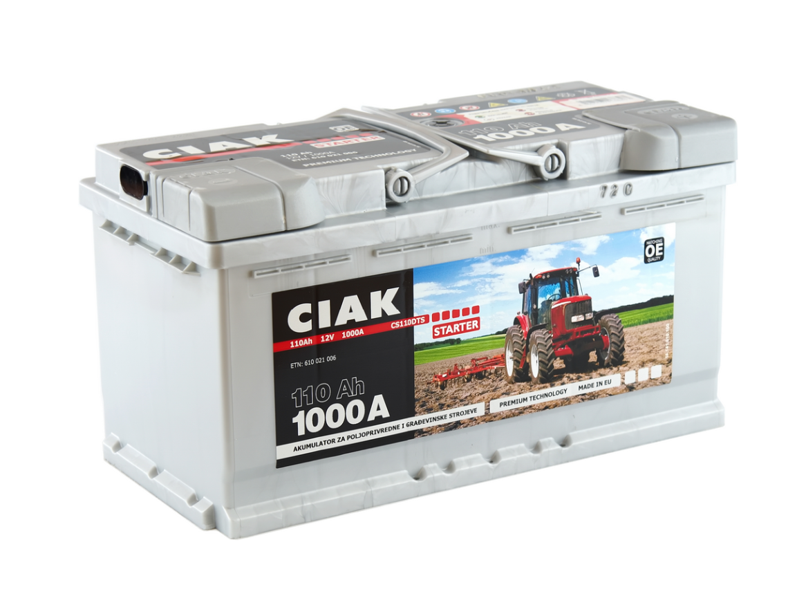 AKUMULATOR 12V-110AH D+ CS110DTS CIAK STARTER (353x175x190)