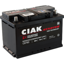 AKUMULATOR 12V-75AH D+ CIAK STARTER