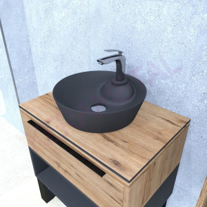 Art umivaonik ELEGANT fi430/130mm CRNI MAT