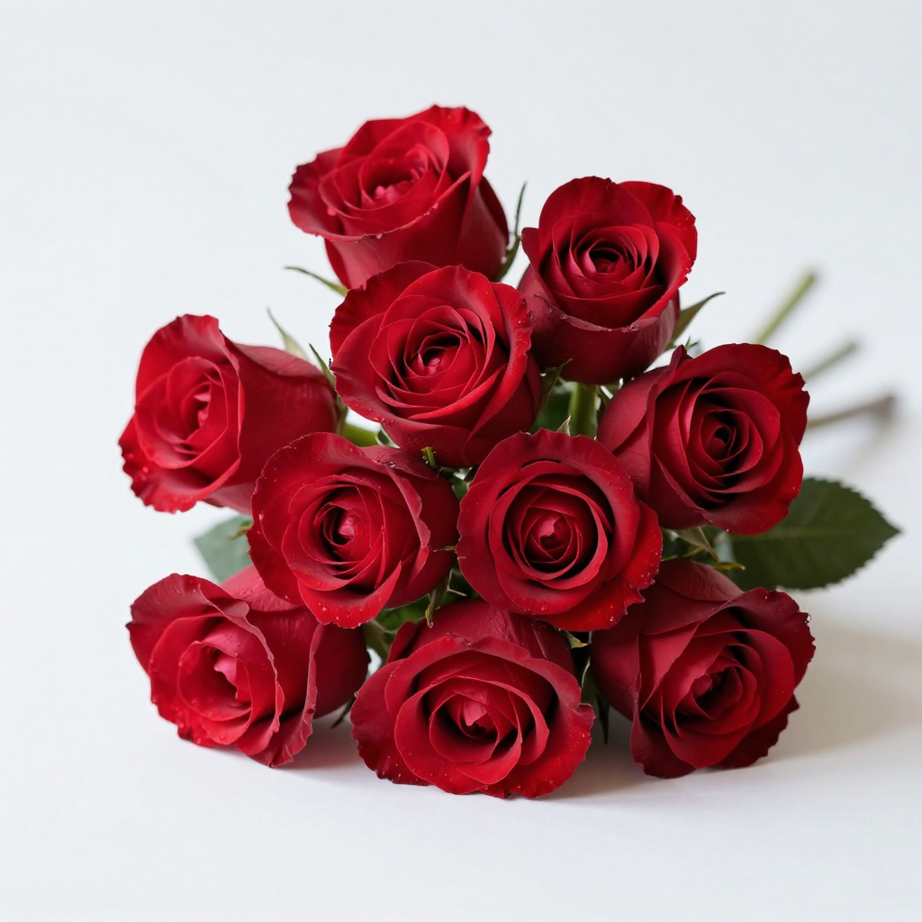 "Forever Begins" Classic Red Rose Proposal Bouquet