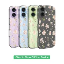 Pink Floral with Gems Phone Case for iPhone 17