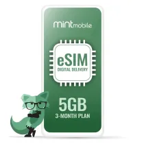 Mint Mobile - 3-Month 5GB eSIM Prepaid Plan (Digital Delivery)