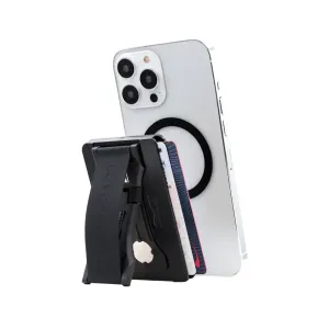 Phone Wallet with Kickstand and Adapter Ring for MagSafe, Wireless Charging Compatible, Wallet MagSafe Compatible