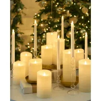 Miracle Flame Premium 3D LED Wax Pillar Candles
