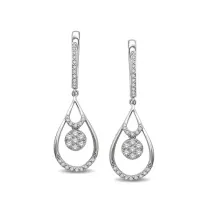 Elegant Teardrop Earrings Silver