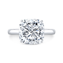Solitaire Diamond Ring with Attached Wedding Band
